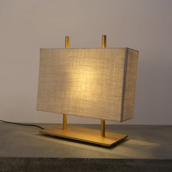 Modern Minimalism: Fabric and Metal Table Lamp